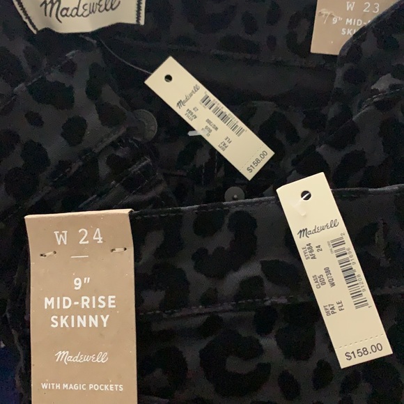 Madewell 9" Mid-Rise Skinny Jeans: Flocked Leopard Edition - Picture 7 of 9